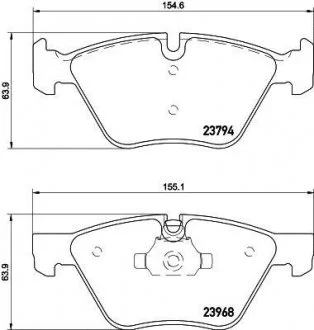 Тормозные колодки дисковые перед, BMW 3 (E90/E90N) 320d 05-/X1 (E84) 09- HELLA 8DB 355 011-321