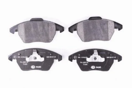 Гальмівні колодки, комплект HELLA 8DB 355 011-811