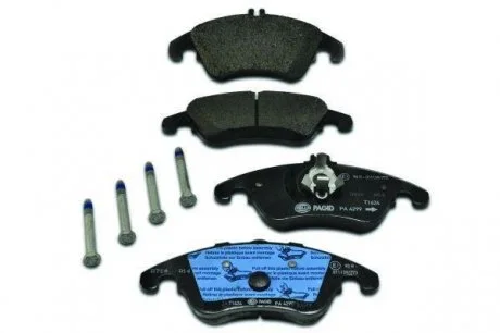 Тормозные колодки дисковые перед. DB klasa W 204 C 280,320,350 07- HELLA 8DB 355 012-621