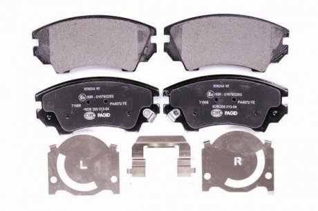 Тормозные колодки дисковые перед. Opel Insignia 08- (середина диска 321mm)/(17") HELLA 8DB 355 013-041 (фото 1)