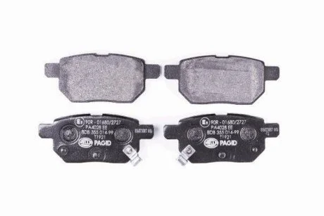 TOYOTA Тормозные колодки задн. Auris 05- HELLA 8DB 355 014-991