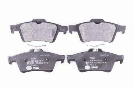 Колодки тормозные задние Ford Focus II/C-Max 03-12 (ATE) HELLA 8DB355015-761