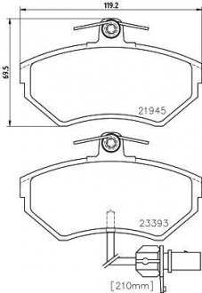 Тормозные колодки передние W163 M-клас HELLA 8DB355018-451