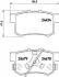 Тормозные колодки дисковые зад. Honda CR-V, Accord (автомат)) 2005- HELLA 8DB 355 020-021 (фото 1)