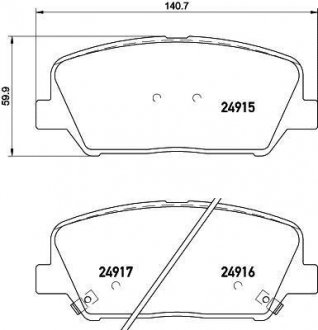 Комплект тормозных колодок, дисковый тормоз HELLA 8DB 355 020-591 (фото 1)