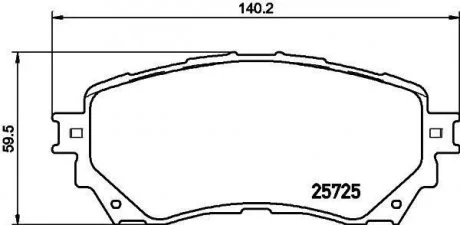 Гальмівні колодки дискові перед. Mazda 6 2.0-2.5 12- HELLA 8DB 355 020-901