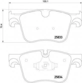 Тормозные колодки дисковые перед. Citroen C4 Picasso IIPeugeot 308 Sw II 1.2-2.0D 02.13- HELLA 8DB 355 020-981