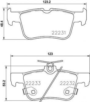 Колодки тормозные Ford Galaxy, Mondeo V, S-Max Ford Usa Fusion Lincoln Mkz 1.0-3.5 09.06- HELLA 8DB 355 023-301