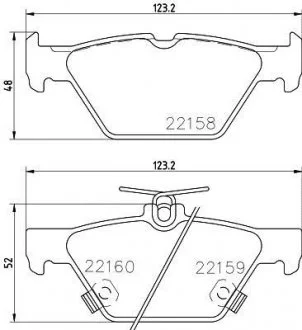 Тормозные колодки дисковые зад. Subaru Outback 2.0 D 2015- HELLA 8DB 355 023-341 (фото 1)