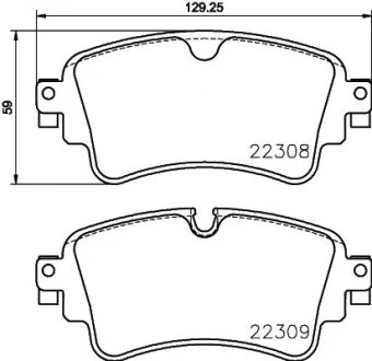 Гальмівні колодки дискові зад. AUDI A4, A4 ALLROAD, A5, Q5, Q7 1.4-3.0DH 01.15- HELLA 8DB 355 024-791