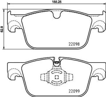 Фото volvo гальмівні колодки передн. s60 20- HELLA 8DB 355 025-531 VOLVO гальмівні колодки передн. S60 20- HELLA 8DB 355 025-531