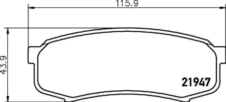 Колодки дискового тормоза HELLA 8DB355027381