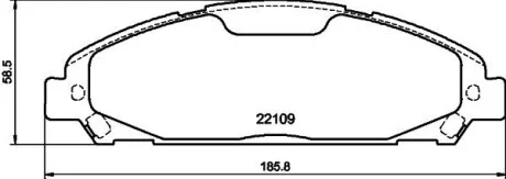 Фото ford usa гальмівні колодки передн mustang 17- HELLA 8DB 355 032-991 FORD USA гальмівні колодки передн MUSTANG 17- HELLA 8DB 355 032-991