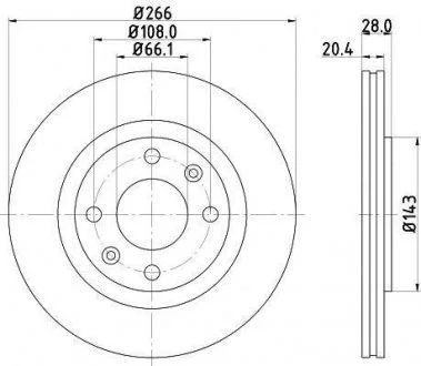 Тормозной диск HELLA 8DD 355 102-051
