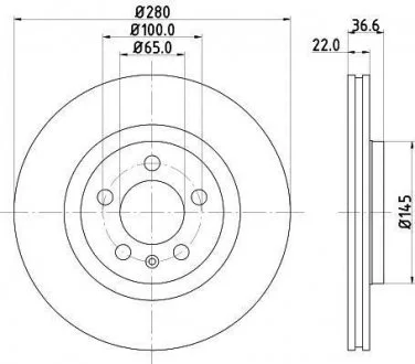 Диск гальмівний HELLA 8DD 355 105-381