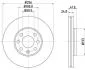 Тормозной диск Astra/Corsa 94-11 (PRO) HELLA 8DD355106-051 (фото 1)