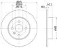 Диск тормозной зад. 264x10x42.2 Opel Meriva 1.6I 16V, 1.7DTI/CDTI, 1.8 03.05- 8DD 355 110-271