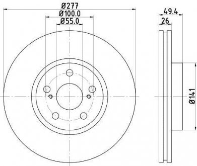 Тормозной диск HELLA 8DD 355 111-631