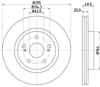 SUZUKI Диск тормозной передн.Grand Vitara 05- HELLA 8DD 355 113-621