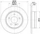 Диск тормозной зад. Mercedes C (C204), C T-Model (S204), C (W204) 1.6-2.2D 01.07- 8DD 355 114-181
