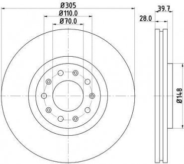 Тормозной диск HELLA 8DD 355 116-631