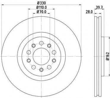 Тормозной диск HELLA 8DD 355 116-651 (фото 1)