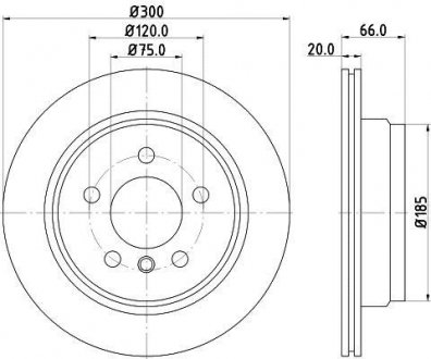 Тормозной диск зад. F30/F80/F34/F31/F36/F33/F83 11- 1.5-3.0 (PRO) HELLA 8DD355118-271