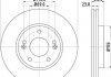 Гальмівний диск перед. Elantra/Veloster/Ceed 11- 1.0-2.0 (PRO) HELLA 8DD355118-371 (фото 1)