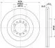 Тормозной диск Mitsubishi Pajero 2.5 Td/3.0 V6 98- 8DD 355 118-741