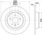 Гальмівний диск зад. Ford Mondeo IV 07- (302x11) HELLA 8DD355118-841 (фото 1)