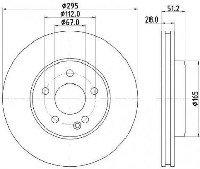 DB Диск тормозной передн. W176 HELLA 8DD 355 119-591
