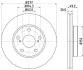 Гальмівний диск перед. Auris/Corolla 12- 1.2-1.8 (PRO) 8DD355119-661