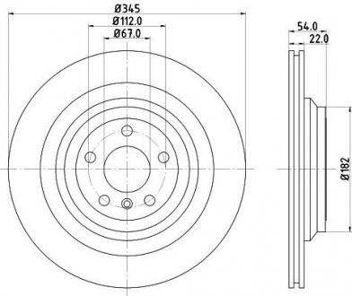 Диск тормозной HELLA 8DD355126311