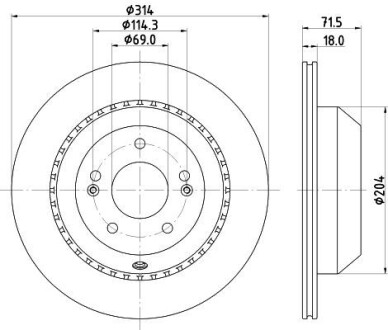 Диск тормозной HELLA 8DD355131881