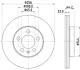 Диск гальмівний перед. Audi A1 Seat Arona, Ibiza Skoda Fabia, Kamiq, Scala VW Polo 1.0-2.0 01.17- 8DD 355 132-091