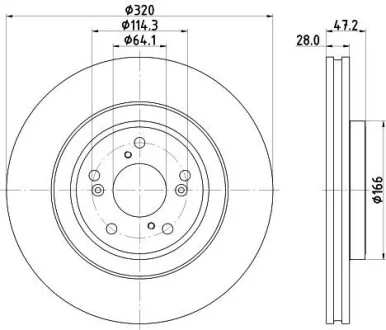 Диск гальмівний HELLA 8DD355132241 (фото 1)