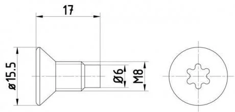 RENAULT Болт тормозного диска Dacia Dokker,Duster,Logan,Sandero,Fiat,DB,Nissan,Opel Movano,Vivaro,Clio,Kangoo,Laguna,Master II,Trafic II,Megane,Scenic HELLA 8DZ 355 209-041