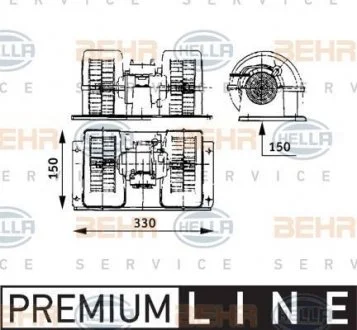 Вентилятор печі HELLA 8EW 009 157-481