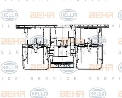 Вентилятор печки HELLA 8EW 009 160-781