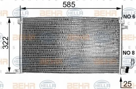 Фото конденсатор Citroen Saxo HELLA 8FC 351 038-221 Конденсатор Citroen Saxo HELLA 8FC 351 038-221