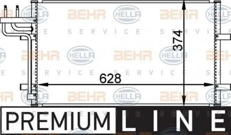 Конденсатор Ford Focus 03- (M/A) HELLA 8FC 351 301-731