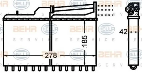 Радиатор отопителя HELLA 8FH 351 308-061
