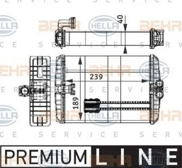 Радіатор обігрівача HELLA 8FH 351 312-021