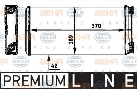 Радиатор отопителя HELLA 8FH 351 312-361