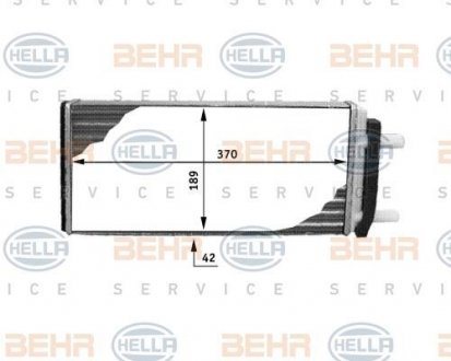 Радиатор отопителя HELLA 8FH 351 312-481