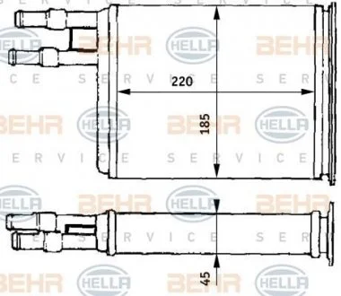 Радіатор обігрівача HELLA 8FH 351 313-171