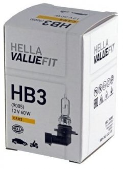 Лампа накаливания VALUEFIT HB3 12V 60 (65W) P 20d HELLA 8GH 242 632-181