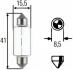 HELLA C21W 12V21W Автолампа пальчиковая (41*15,5мм) 8GM 002 091-181