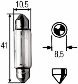 Лампа 18W 24V (патрон SV8,5) HELLA 8GM 002 091-241