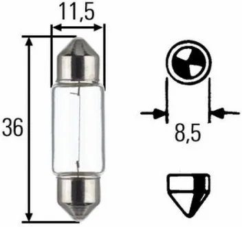 Лампа розжарювання HELLA 8GM 002 092-171
